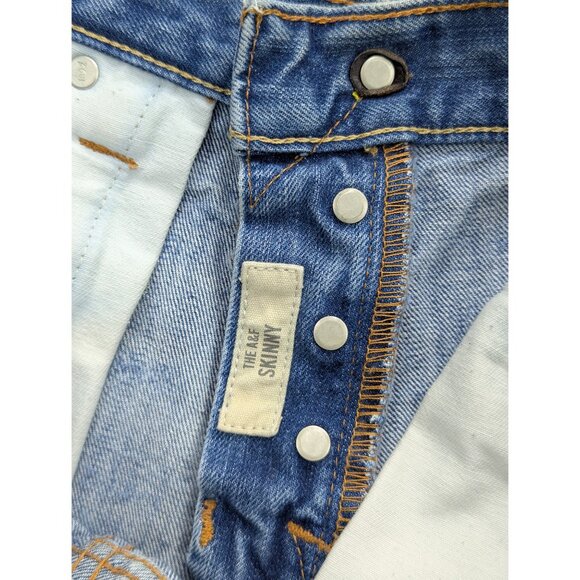 Abercrombie & Fitch The AF Skinny Jeans Mens 32X32 Distressed Preppy Y2K Blue - Picture 15 of 16